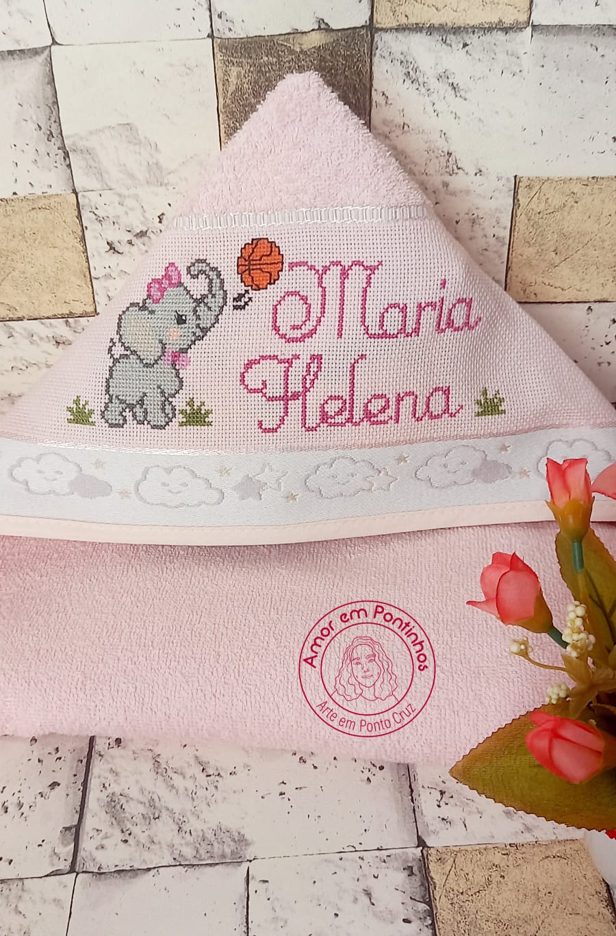Toalha Capuz Maria Helena - Elefante