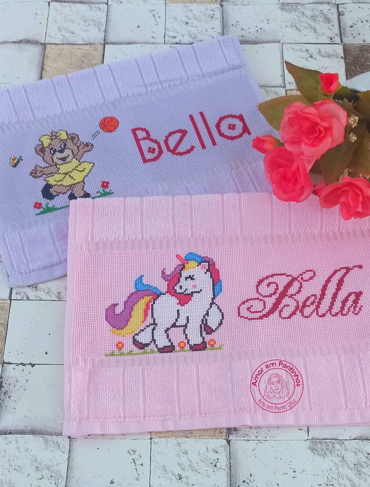 Kit Toalhas Bella - Bailarina e Unicórnio